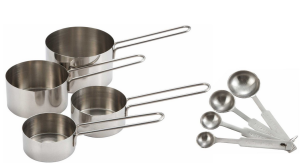 Onesource 8-Piece Deluxe Stainless Steel Measuring Cup and Measuring Spoon Set