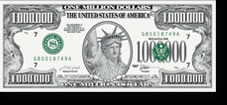 Standard Printed Million Dollar Bill