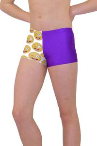 Winky Crazy Emoji Leotard Shorts