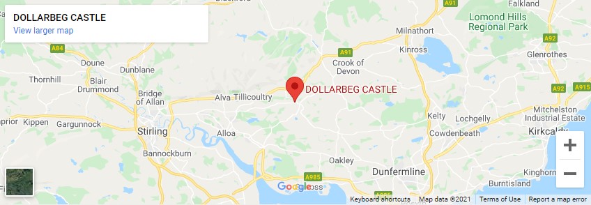 Dollarbeg Castle Holiday Rental Map