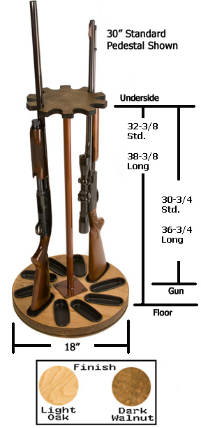 10 Gun Capacity Magnetic Rotary Gun Rack