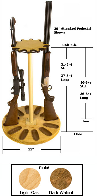 12 Gun Capacity Rotary Gun Rack Retention Band