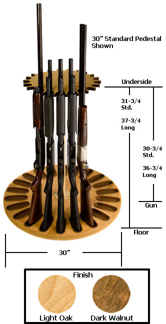 22 Gun Capacity Magnetic Rotary Gun Rack