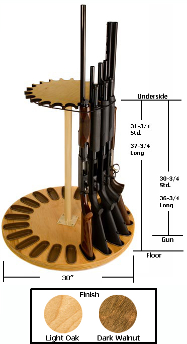 22 Gun Capacity Rotary Gun Rack Retention Band