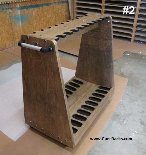 Portable Folding Gun Rack 10 Guns Rifle Shotgun Stand Vertical Storage MDF Wood 