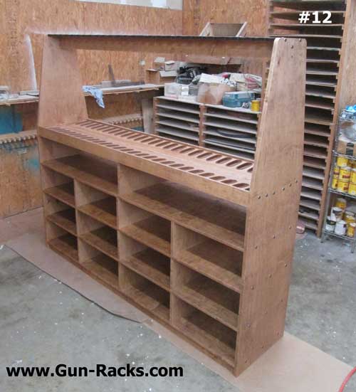 A Frame Style Gun Rack with Shelves