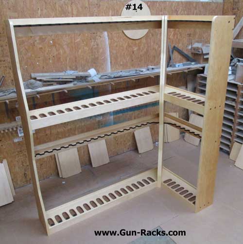 Double Level Vertical Gun Rack L Shaped