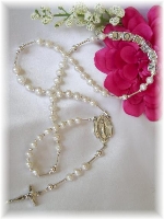 Freshwater Pearl Personalized Baby Rosary