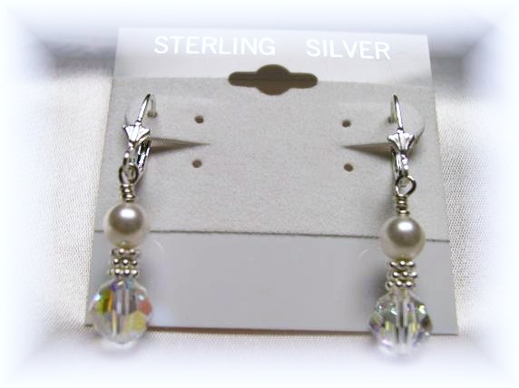 Swarovski Crystal and Pearl Earrings