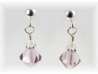 Swarovski crystal birthstone post earrings