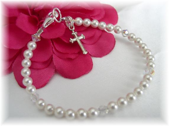 Swarovski pearl First Communion Bracelet