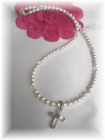 Swarovski pearl First Communion Necklace