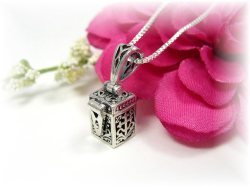 Sterling Silver Prayer Box Necklace