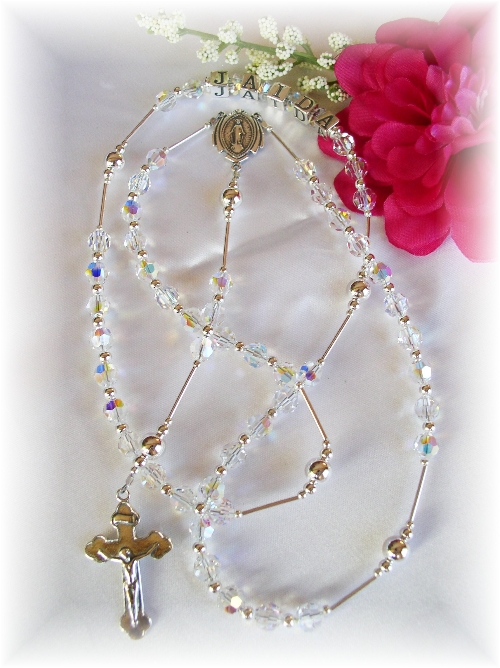 Swarovski Crystal Personalized Name Rosary
