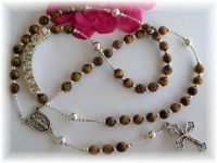 Tiger Eye Personalized Boys Rosary