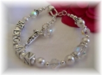 Girls Personalized Rosary Bracelet Swarovski
