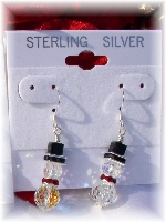 Swarovski Snowman Earrings