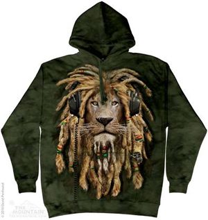 Rasta Lion Music Sizes S-2XL NEW DJ Jahman Sweatshirt Hoodie by The Mountain