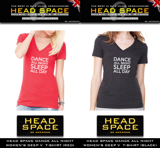 Womens Music and DJ T Shirts - Head Space Womens and DJ T Shirts