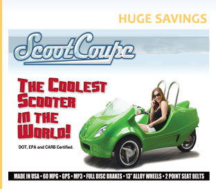 Buy your 50cc scootcoupe scooter at www.countyimports.com 