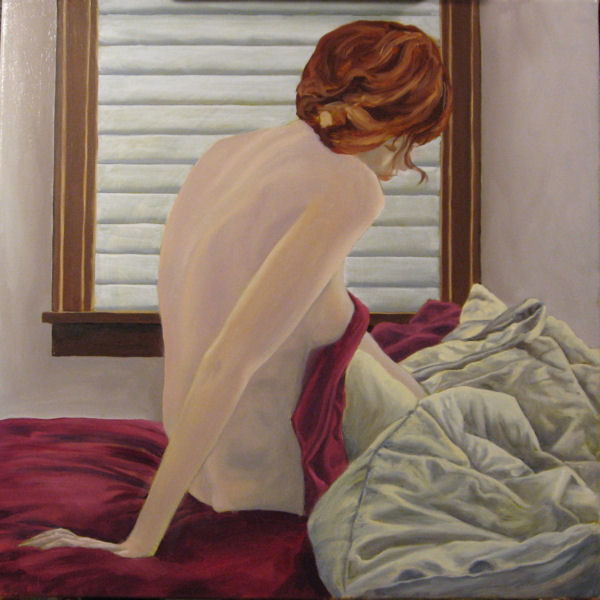 Natasha Waking, Stage 4, oil painting by John Entrekin