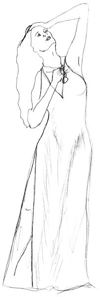 Sketch of Woman Standing, by John Entrekin