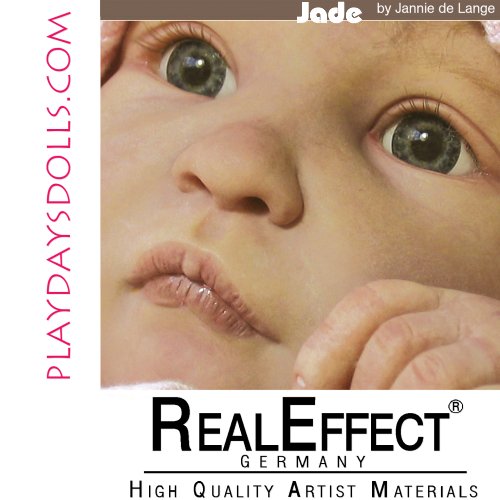 Jade Doll Kit comes unpainted, but this is an examples of how doll could look after reborning.
