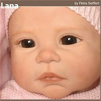 Lana Doll Kit comes unpainted, but this is an examples of how doll could look after reborning.