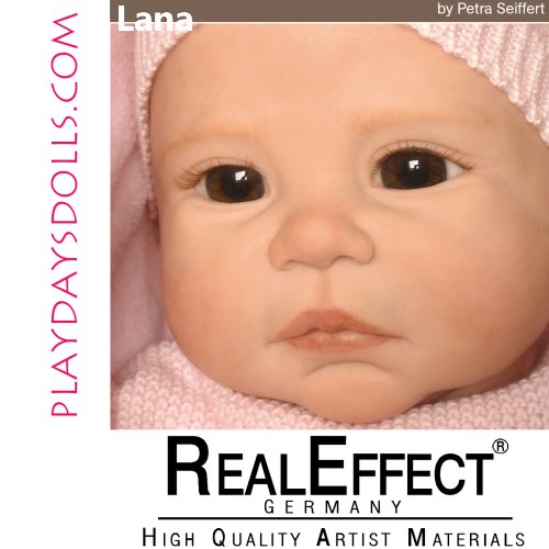 Lana Doll Kit comes unpainted, but this is an examples of how doll could look after reborning.