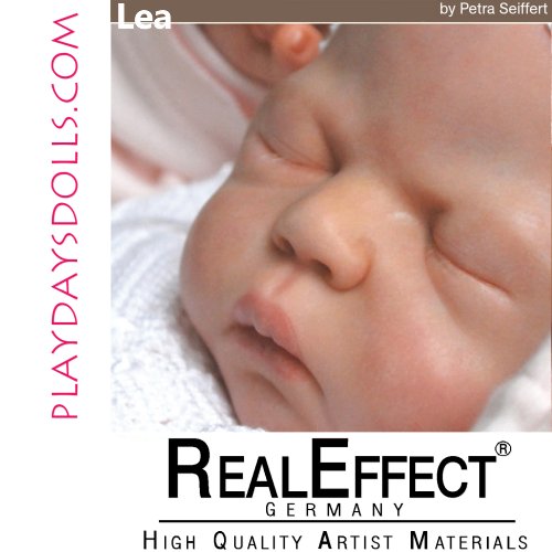 Lea Doll Kit comes unpainted, but this is an examples of how doll could look after reborning.