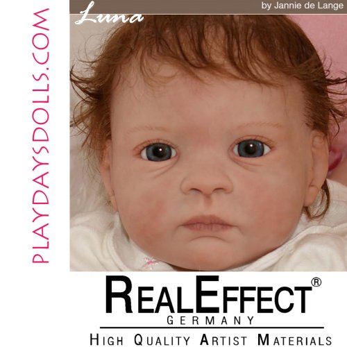 Luna Doll Kit comes unpainted, but this is an examples of how doll could look after reborning.