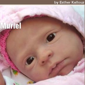 Muriel Doll Kit comes unpainted, but this is an examples of how doll could look after reborning.