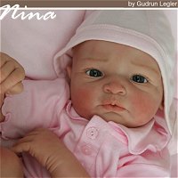 Nina Doll Kit comes unpainted, but this is an examples of how doll could look after reborning.
