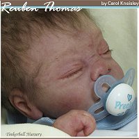 Reuben Thomas Doll Kit comes unpainted, but this is an examples of how doll could look after reborning.
