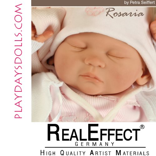 Rosaria Doll Kit comes unpainted, but this is an examples of how doll could look after reborning.