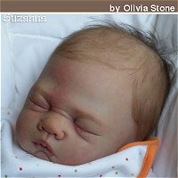 Suzanna Doll Kit comes unpainted, but this is an examples of how doll could look after reborning.
