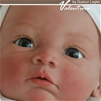 Valentina Doll Kit comes unpainted, but this is an examples of how doll could look after reborning.