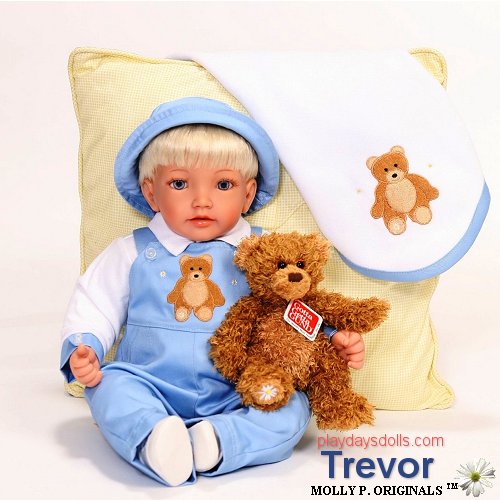 18" Trevor and Gund Bear by Molly P. Originals
