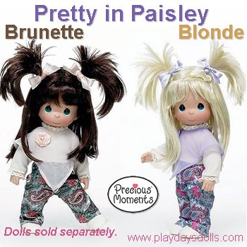 Pretty in Paisley Doll in Blonde or Brunette