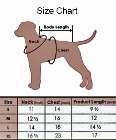 barkers dog size chart