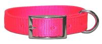 Leathers Brothers Neon Pink Nylon Dog Collar