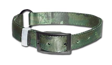 Leather Brothers Camouflage Nylon Dog Collar with D-Ring in the front or Ring in the center.
