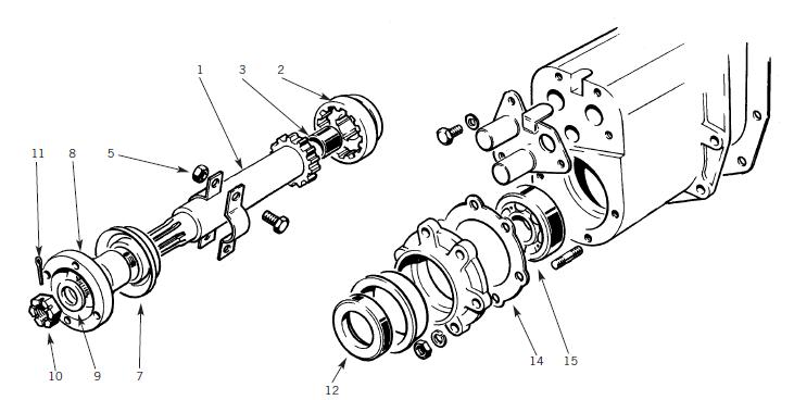 Land Rover Parts - FRONT OUTPUT SHAFT & HOUSING land rover series 2a wiring diagrams 