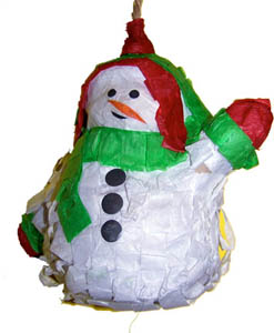 Polly Wanna Pinata Snowman bird toy