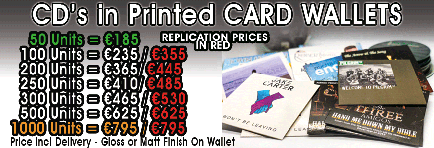 Dublin CDs in Cardboard Wallets