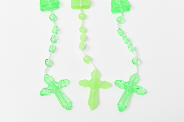 10 x Acrylic Rosary Beads.