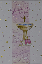 Baptism Card for a Girl.