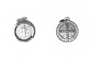 925 Sterling Silver Saint Benedict Medal.