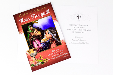Christmas Mass Bouquet Card