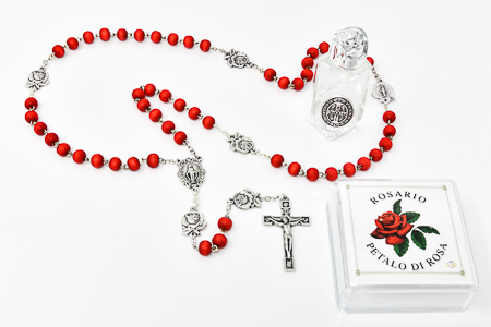Black Wood Rosary & The Holy Rosary Book.